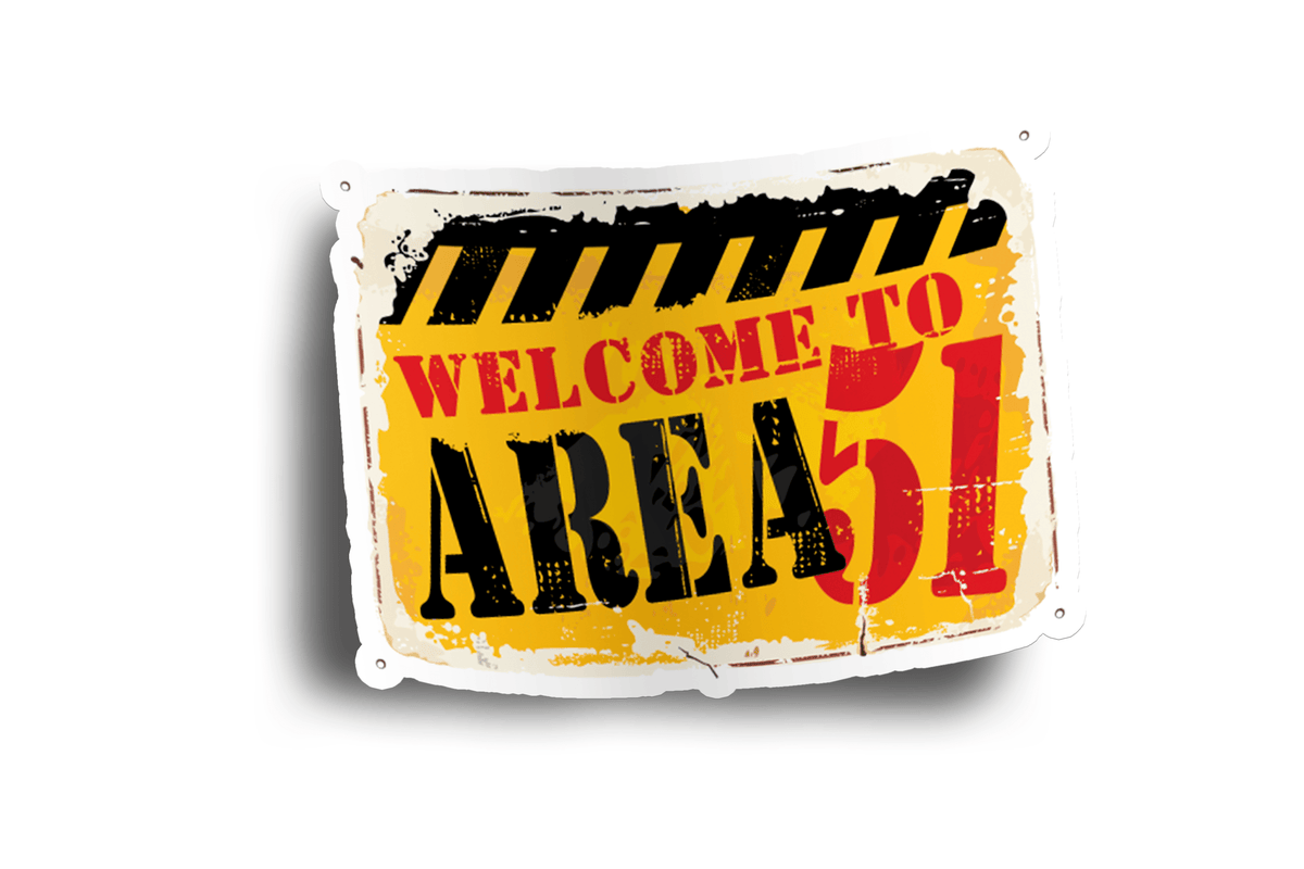 Area 51 Vintage Sticker – Piggy Print Stickers