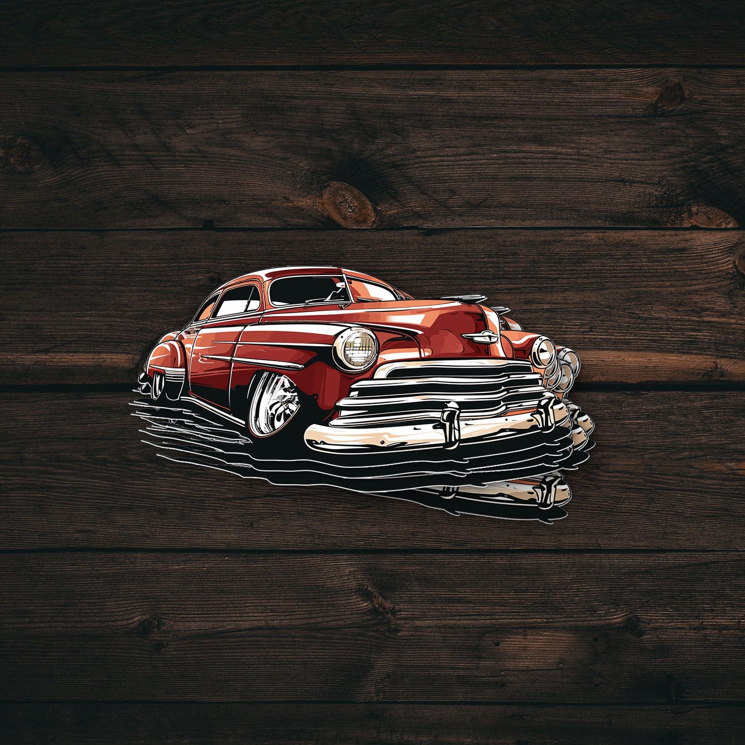 50s Low Rider Car Decal – Piggy Print Stickers