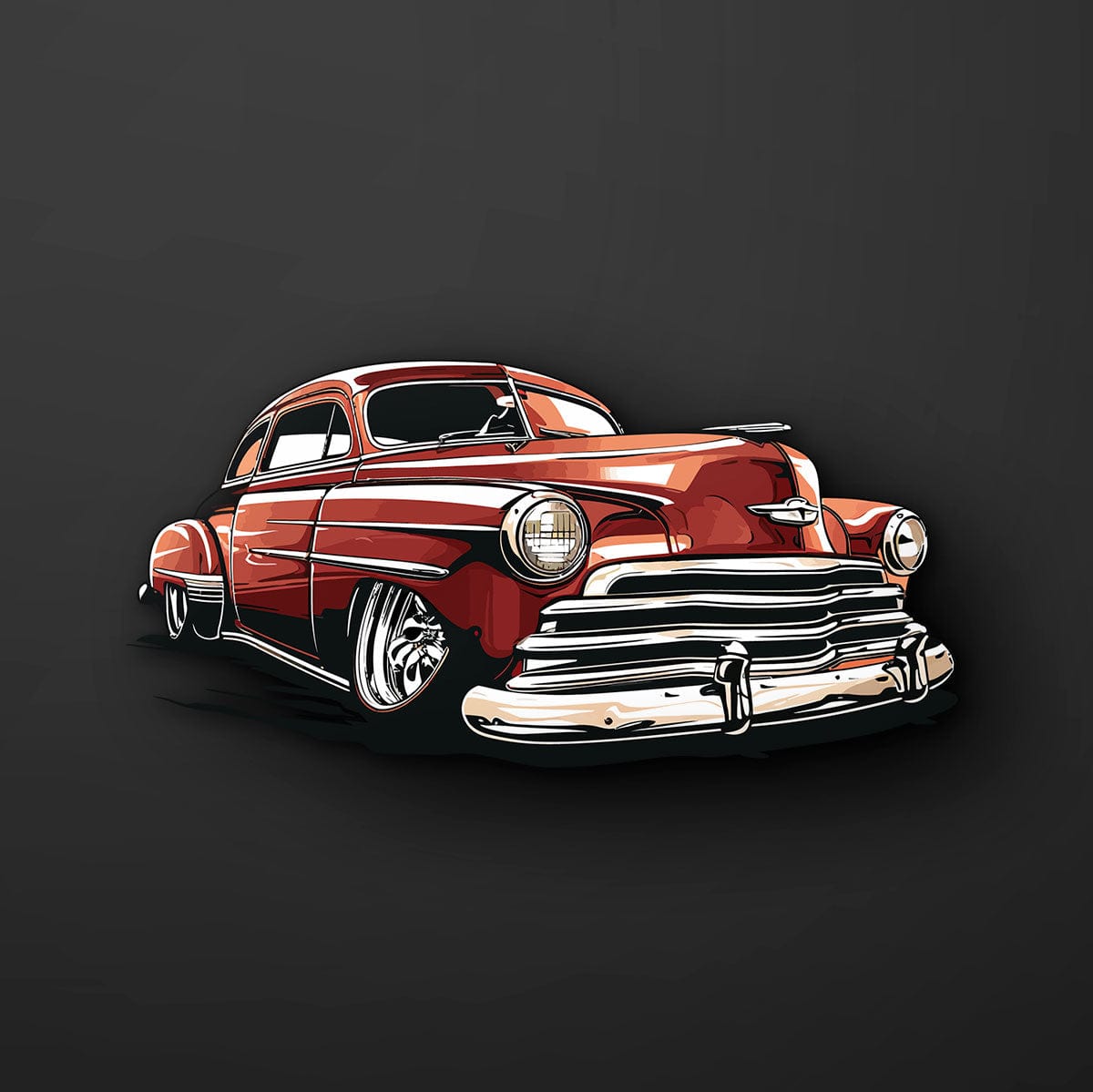 50s Low Rider Car Decal – Piggy Print Stickers