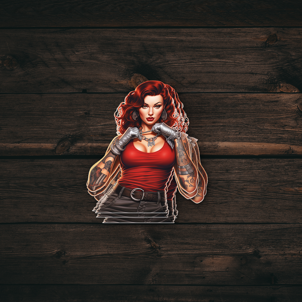 50s Tattoo Pin-Up Girl Sticker