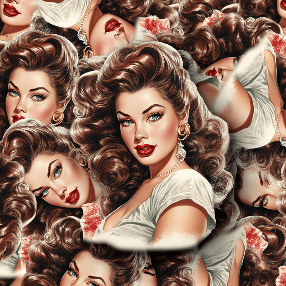 Vintage Beauty Pin-Up Sticker