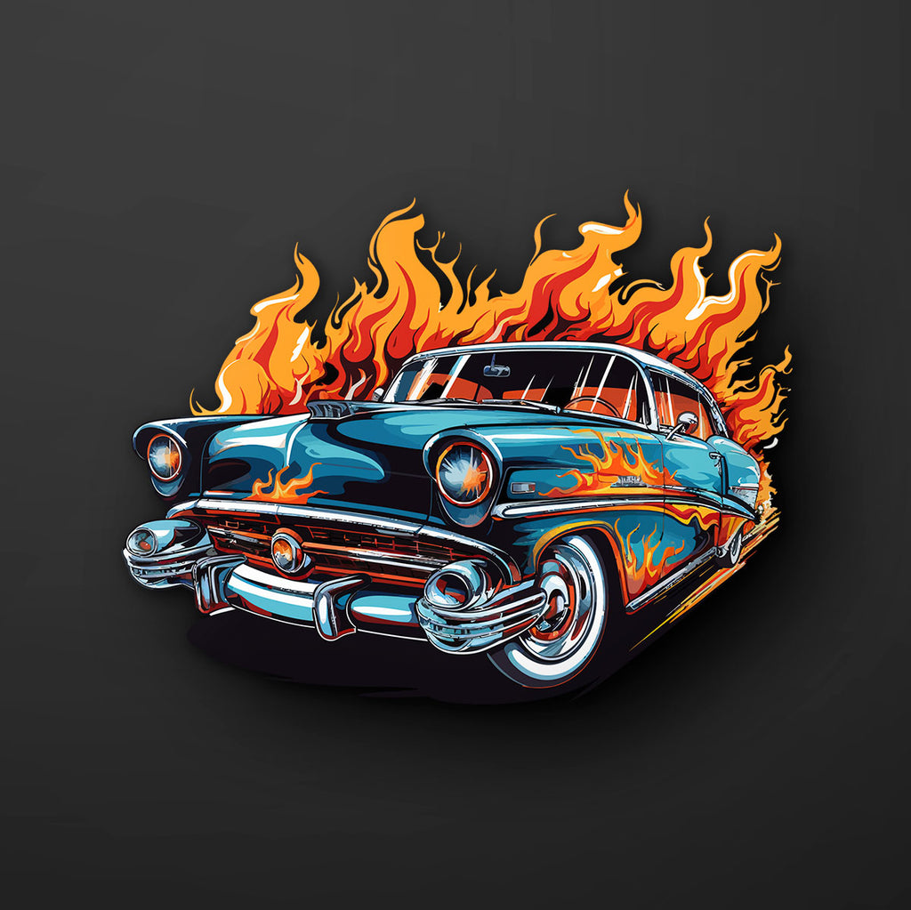 50s Vintage Hot Rod Sticker