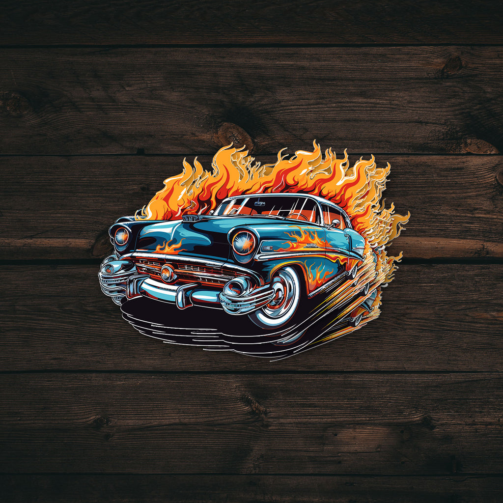 50s Vintage Hot Rod Sticker