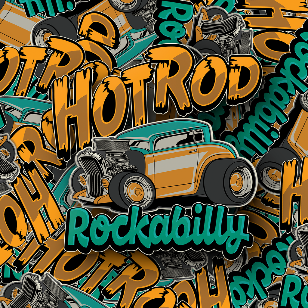 50s Rockabilly HotRod Sticker