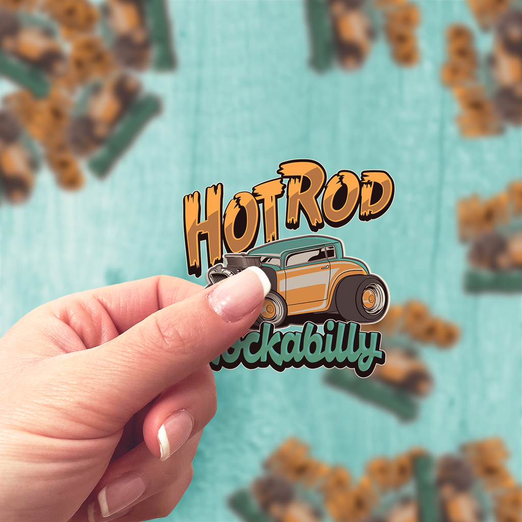 50s Rockabilly HotRod Sticker