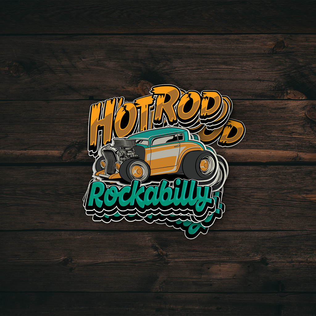 50s Rockabilly HotRod Sticker