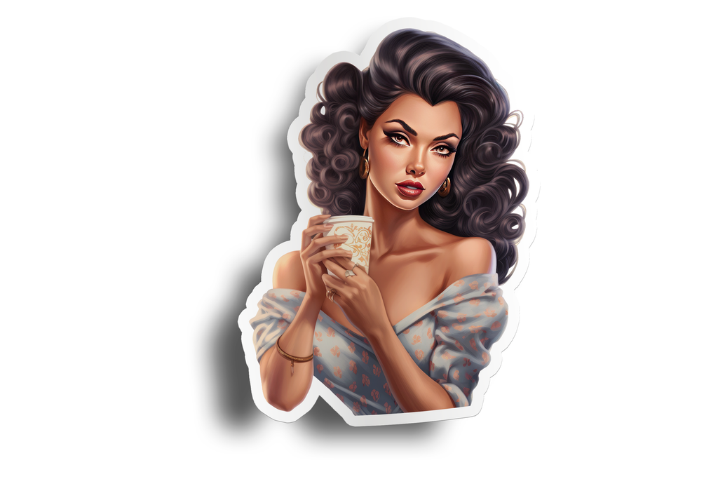 50s Latina Pin-Up Sticker