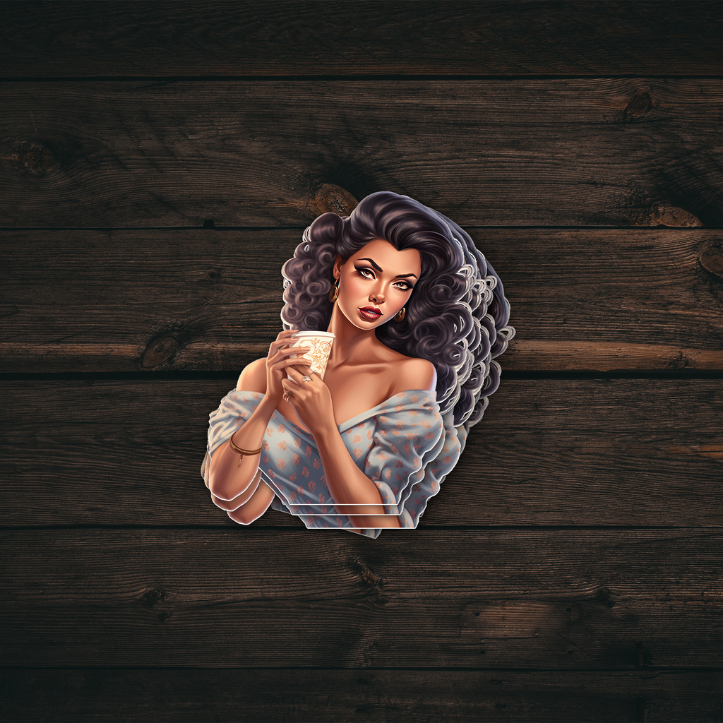 50s Latina Pin-Up Sticker