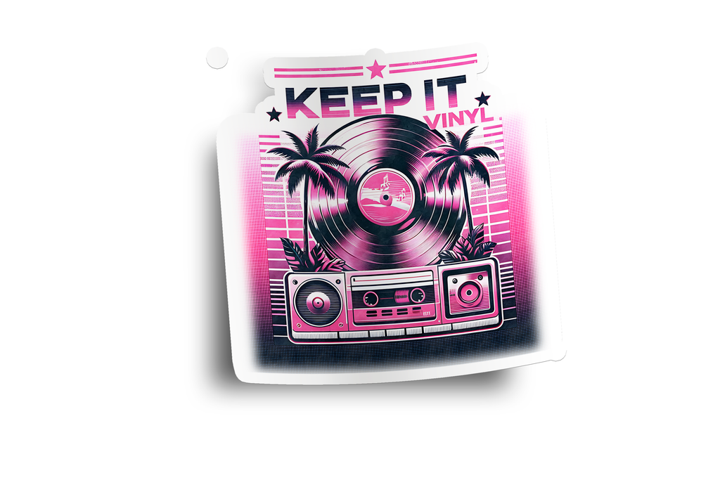 70s Keep It Vinyl Retro Sticker