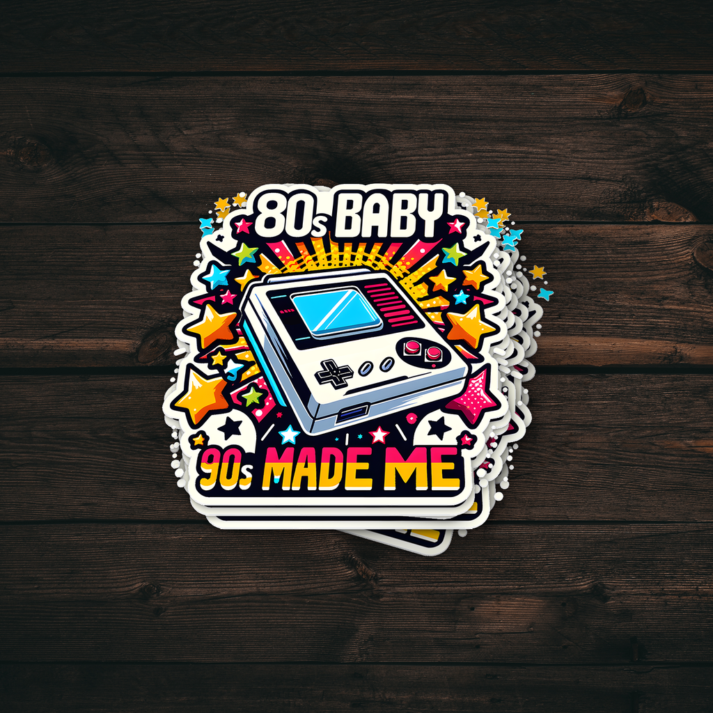 80s Baby 90s Made Me Sticker