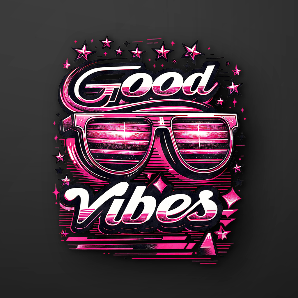 80s Good Vibes Sticker