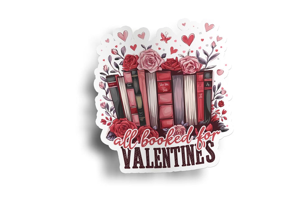 All Booked Up Valentine Sticker