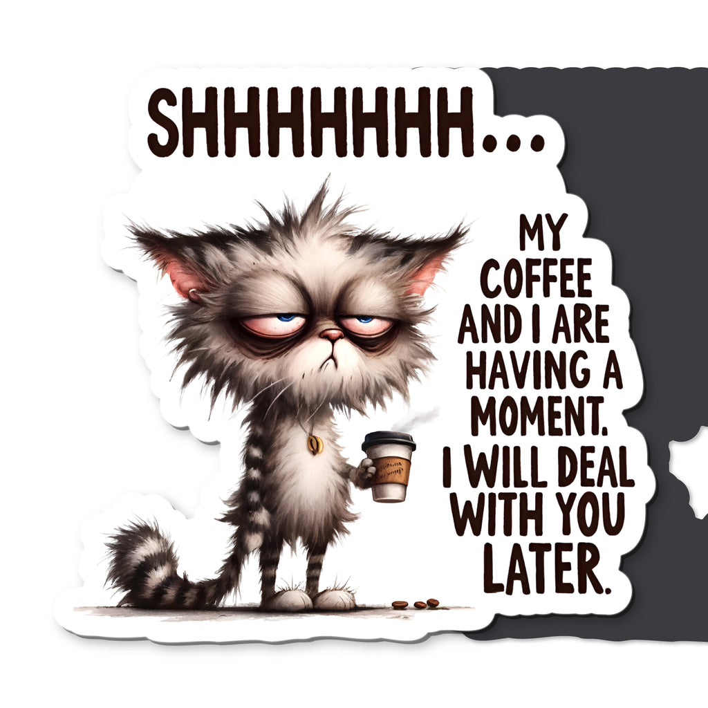 Funny Cat Coffee Magnet