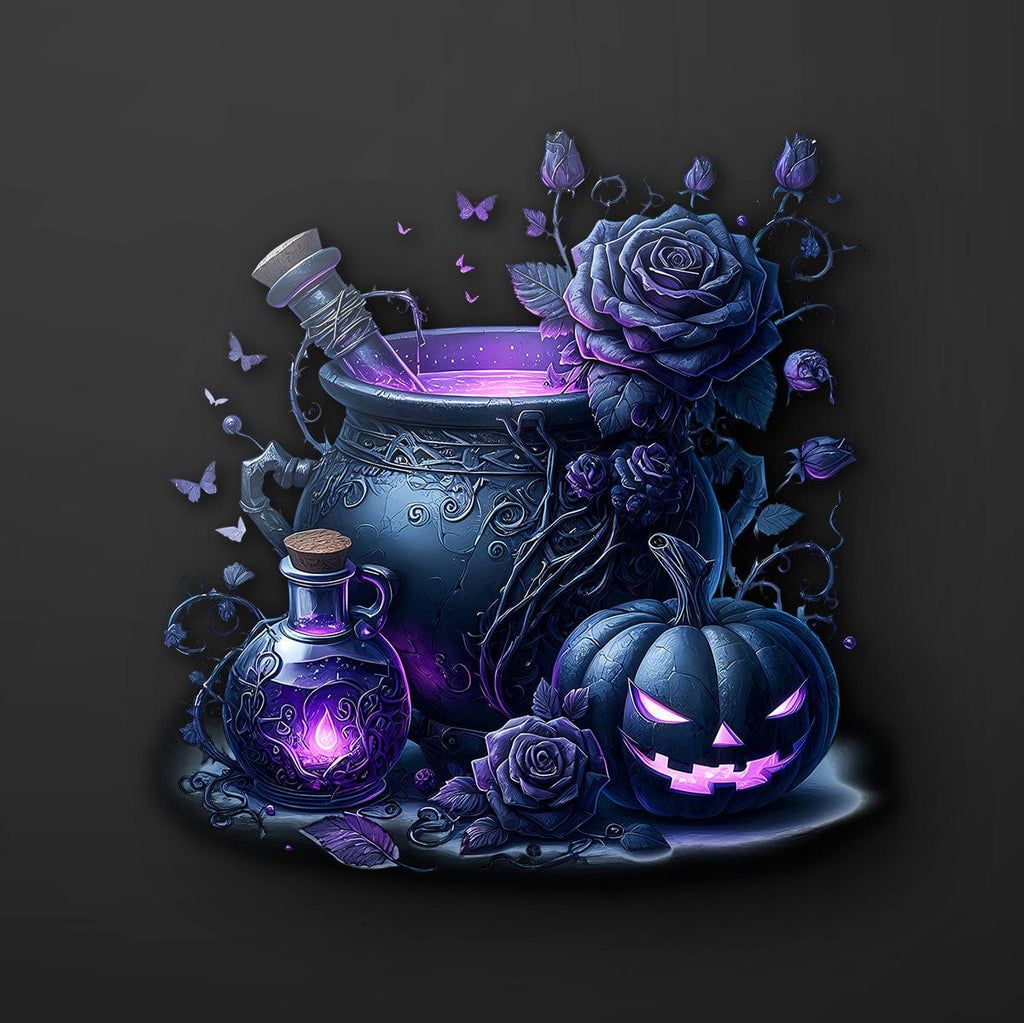 Gothic Purple Cauldron Sticker