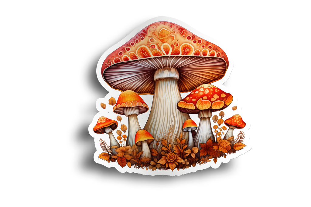 Mushroom Hippie Sticker