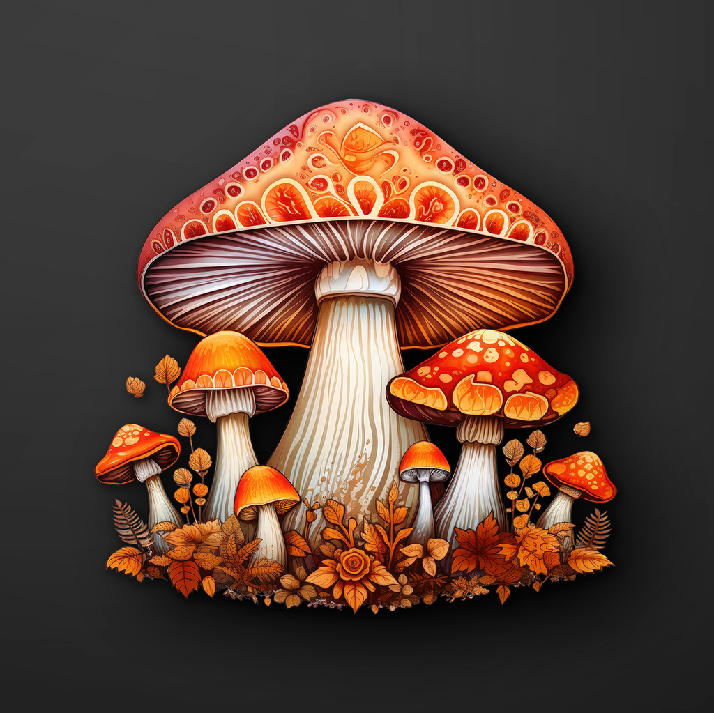 Mushroom Hippie Sticker