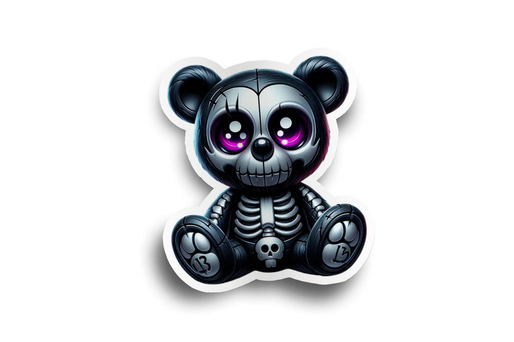 Pink Eye Skeleton Bear Sticker