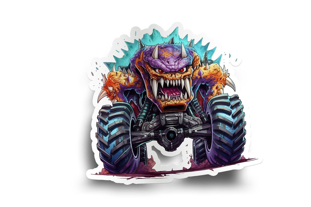 Purple Monster Truck Sticker