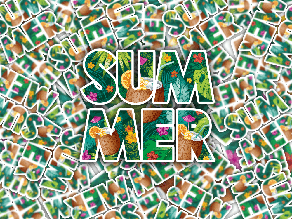 Tropical Summer Sticker