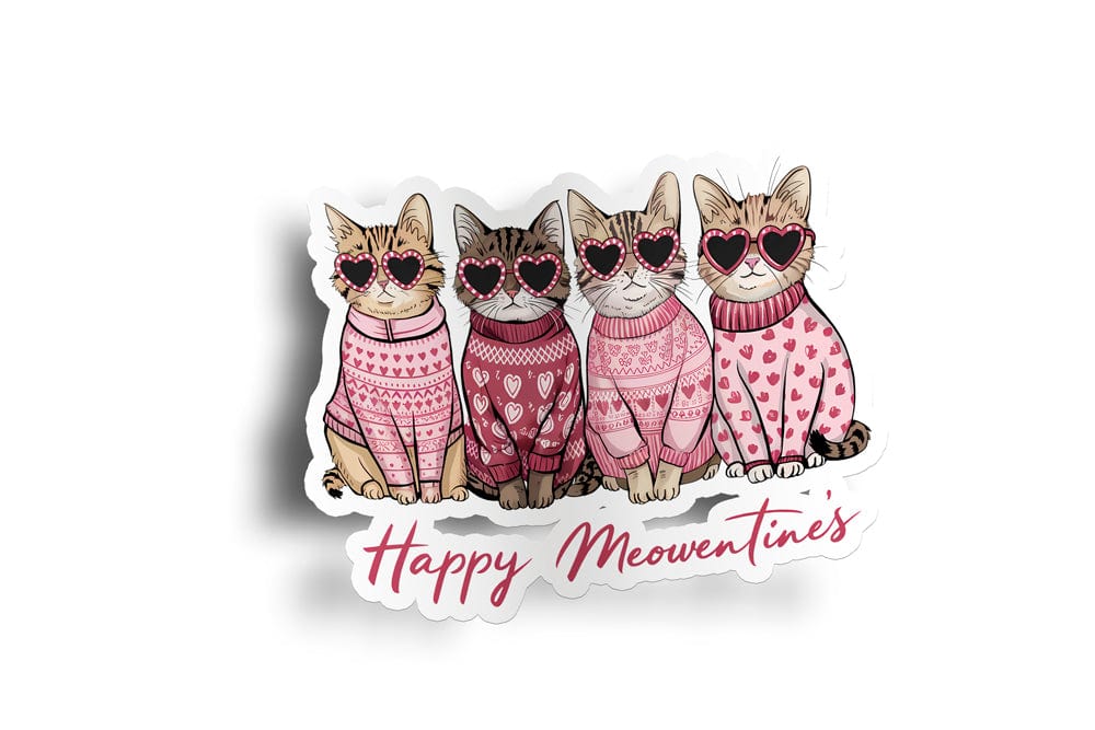 Valentine Cats Sticker