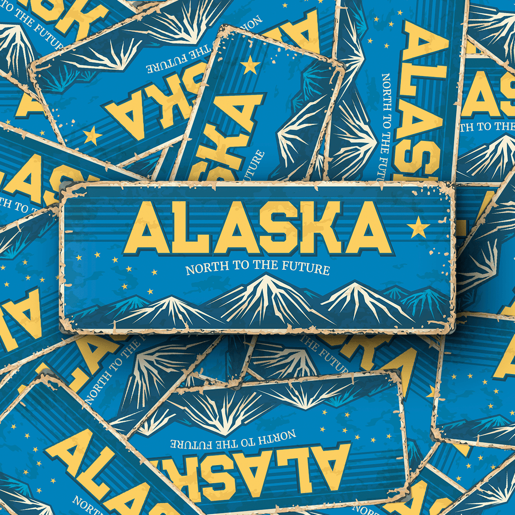 Alaska State Vintage Sticker