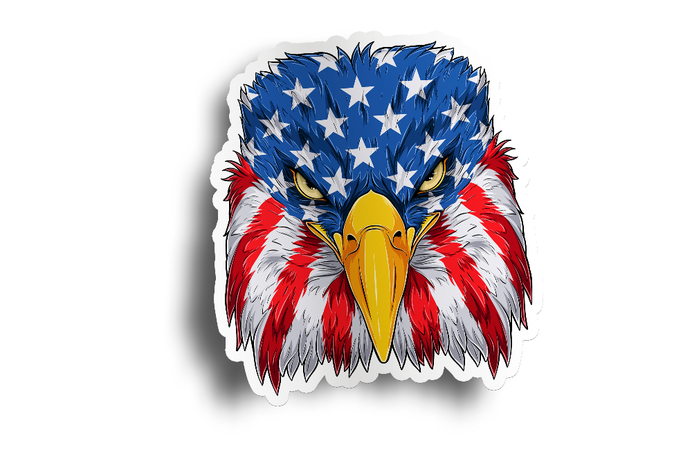 American Eagle Flag Sticker