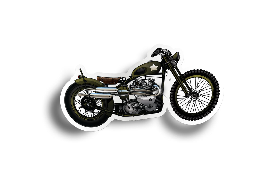 Army Chopper Motorcycle Sticker