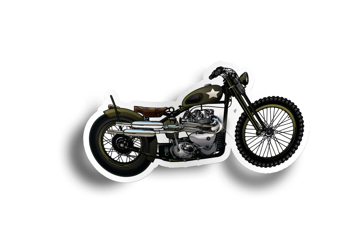 Army Chopper Motorcycle Sticker – Piggy Print Stickers