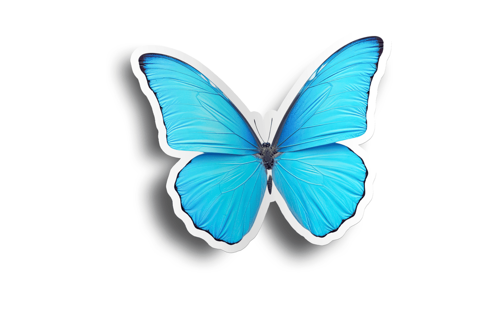 Baby Blue Butterfly Sticker