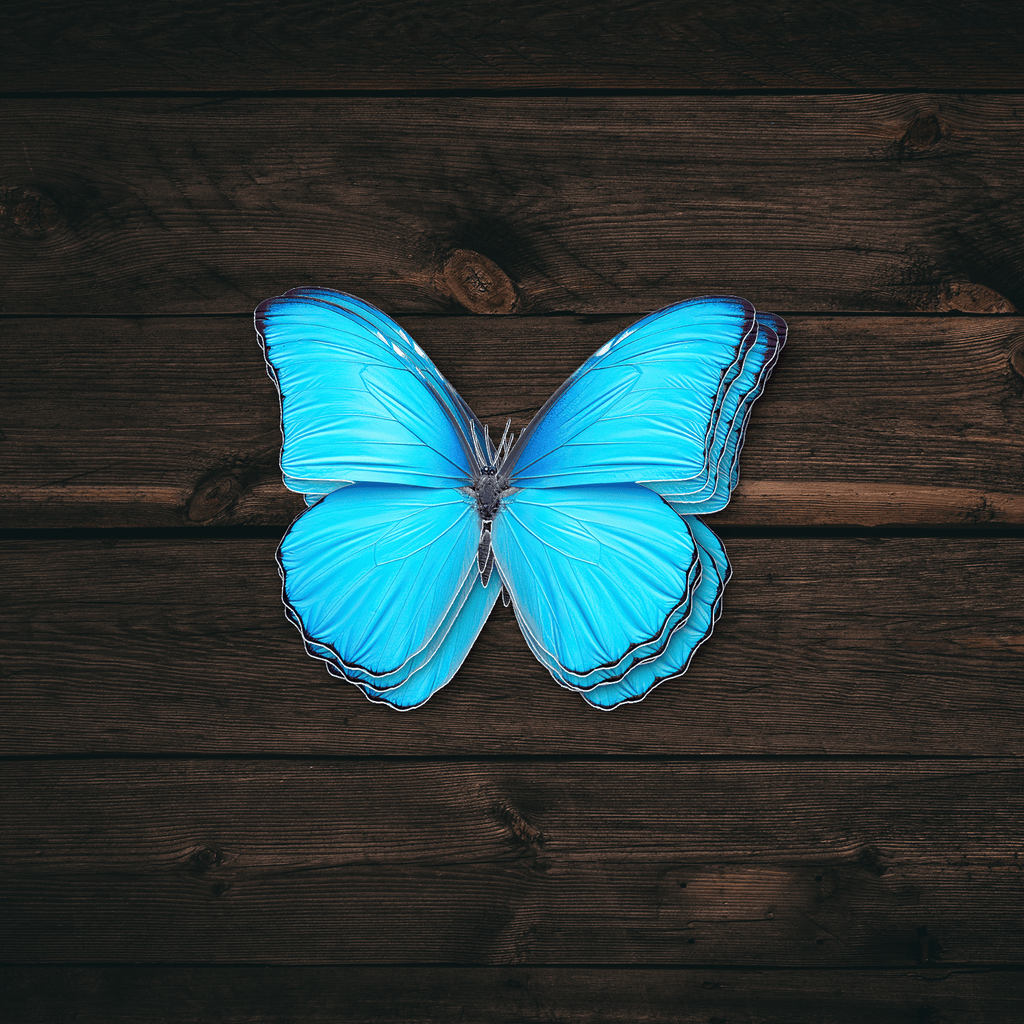 Baby Blue Butterfly Sticker