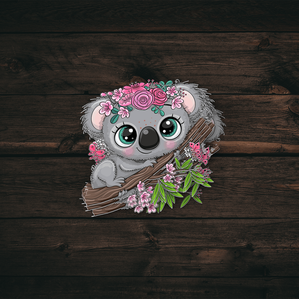 Baby Koala Floral Sticker