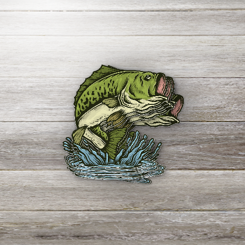 Bass Fishing Sticker