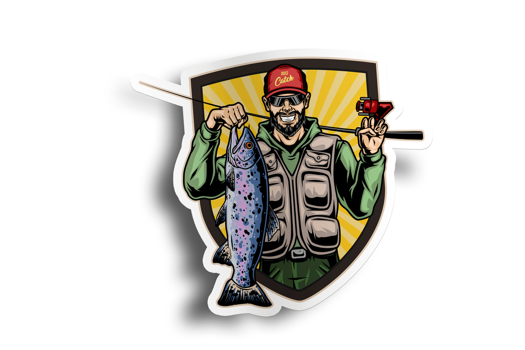 Fishing Big Fish Sticker