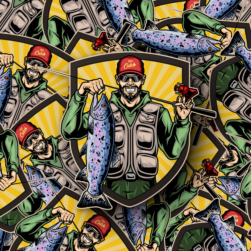 Fishing Big Fish Sticker