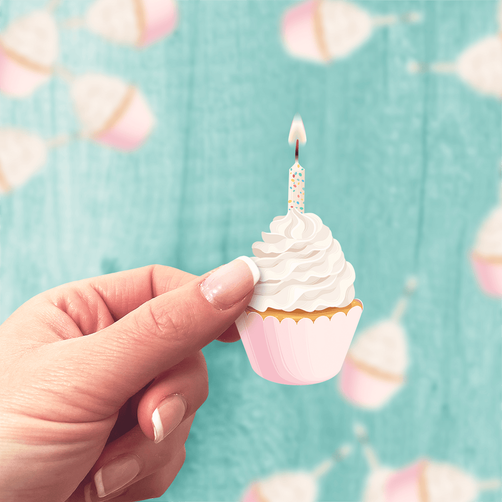 Birthday Cupcake Sticker