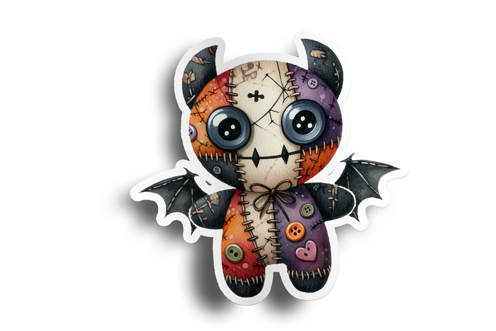 Vampire Black Bat Voodoo Sticker