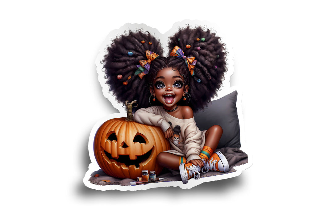 Black Girl Pumpkin Afro