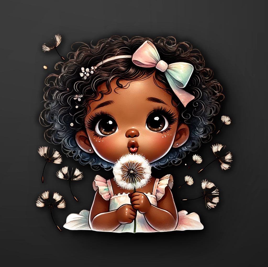 Black Girl Dandelion Sticker