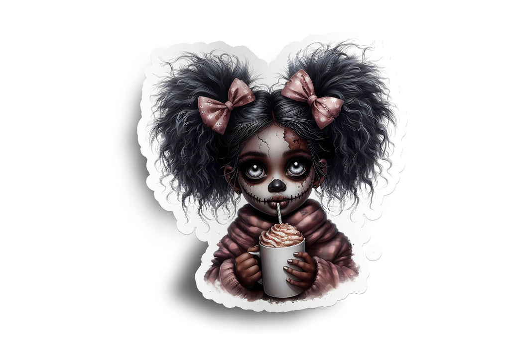 Black Girl Halloween Sticker