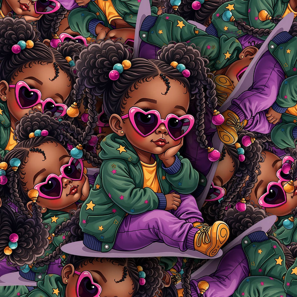 Black Girl Pony Tails Sticker