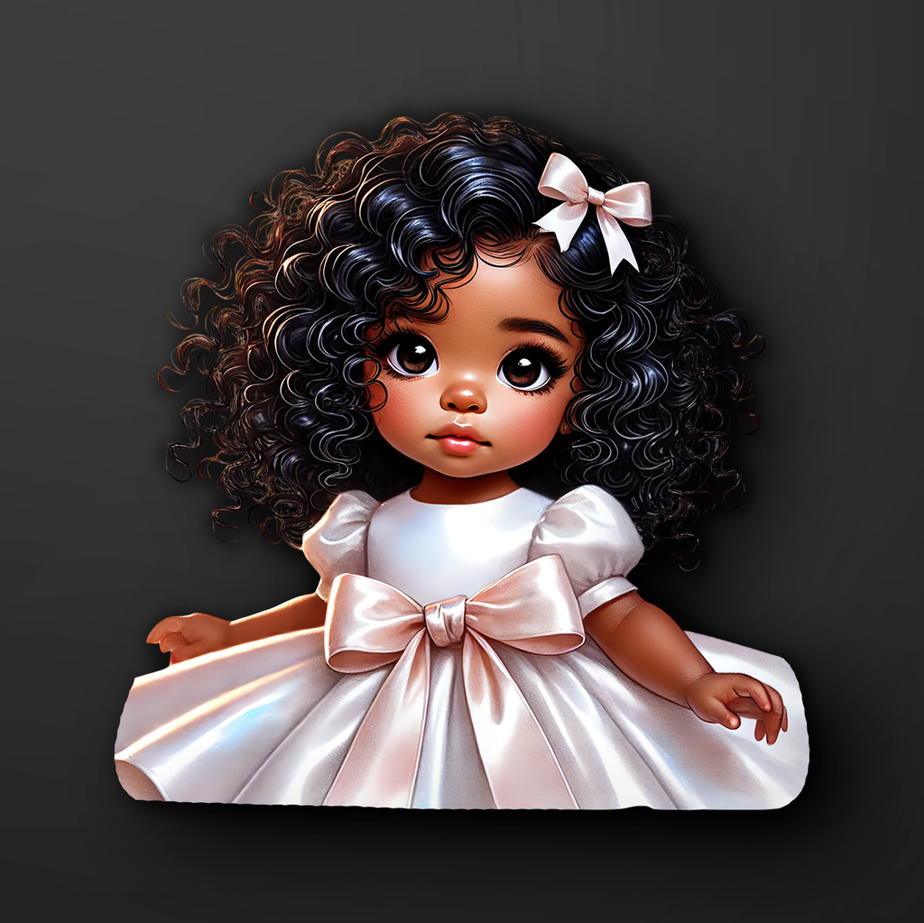 Black Girl Princess Sticker