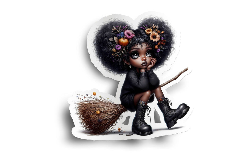 Witch Black Girl Sticker