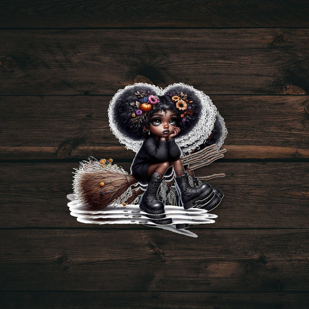 Witch Black Girl Sticker