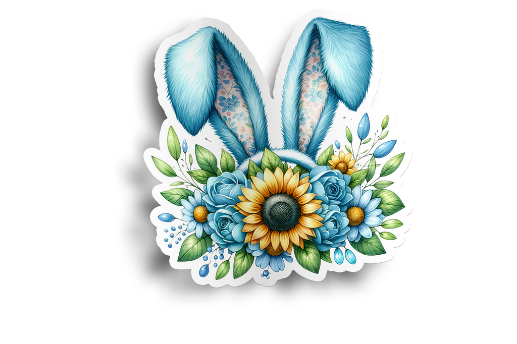 Bunny Floral Ear Stickers