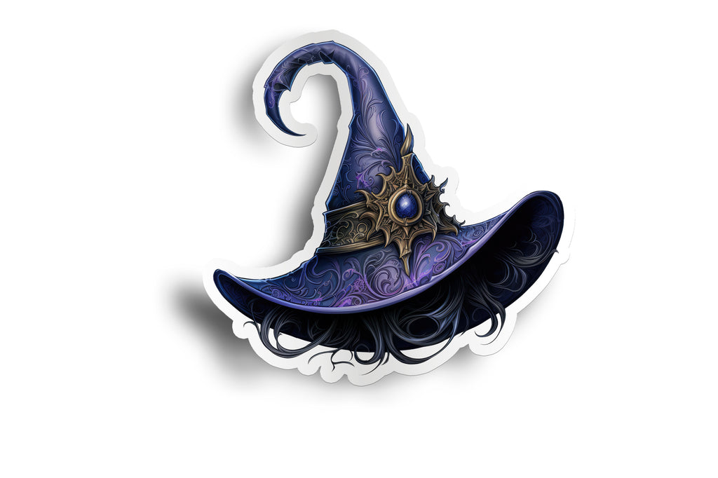 Blue Witch Hat Sticker