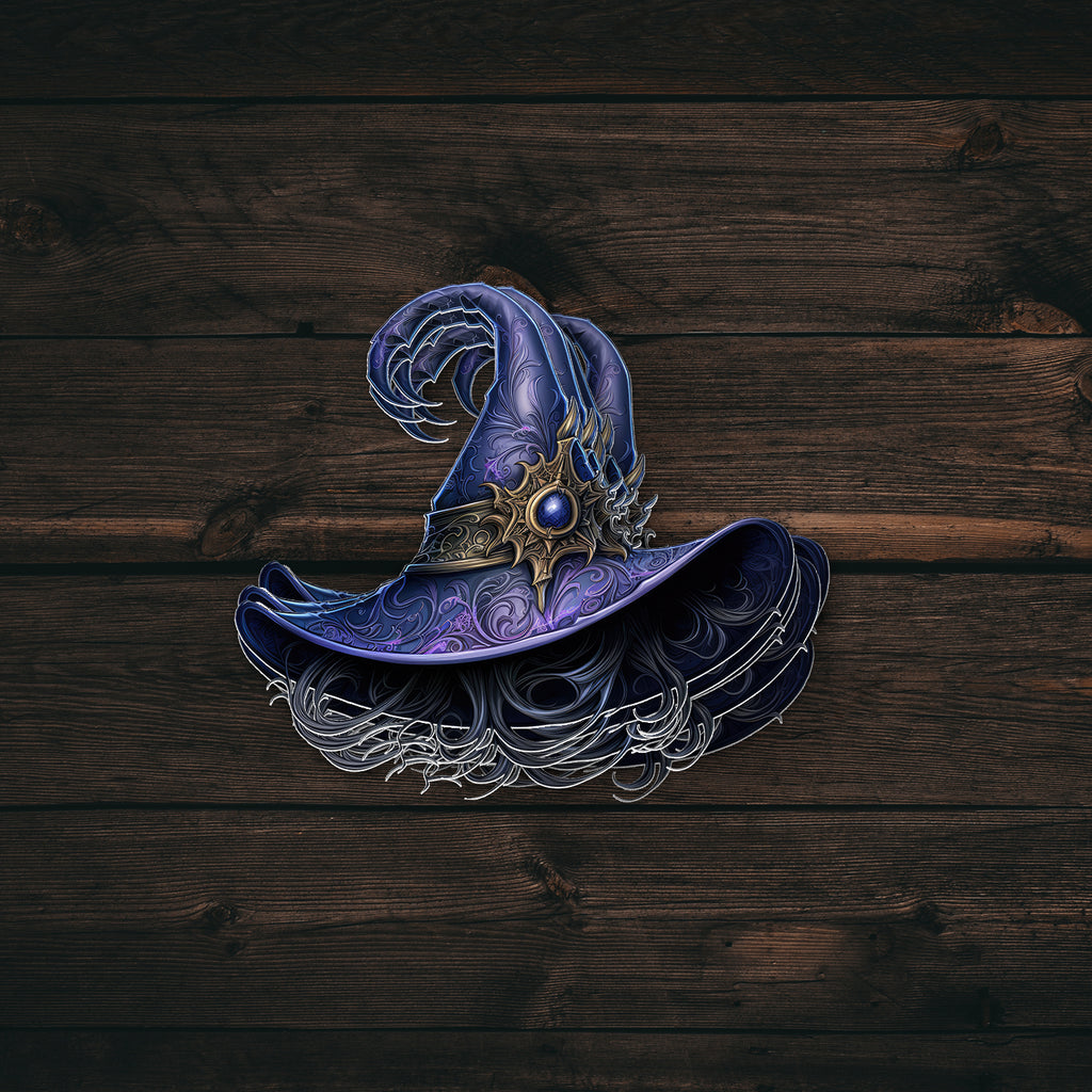 Blue Witch Hat Sticker