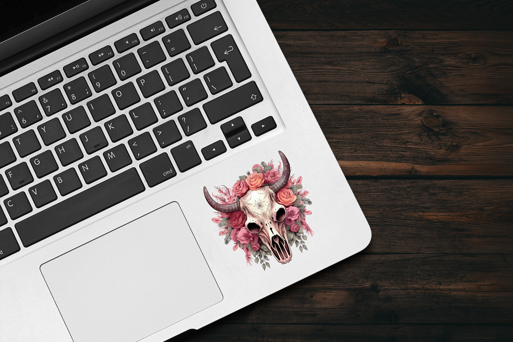 Boho Cow Skull Sticker