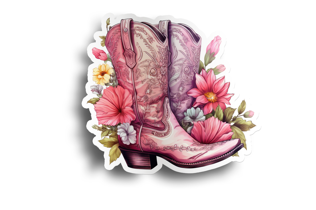 Boho Western Boots Sticker