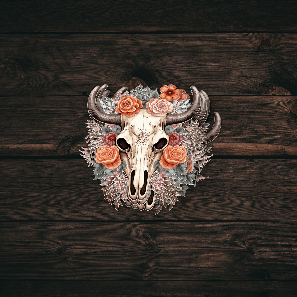 Western Cow Skull Sticker