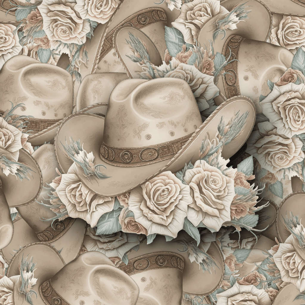 Boho Teal Cowboy Hat Sticker